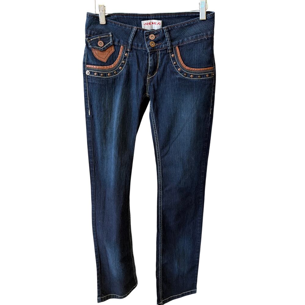 Andrea Jeans Women's Size 9 Straight Leg Bootcut Western Cowgirl Festival Indie